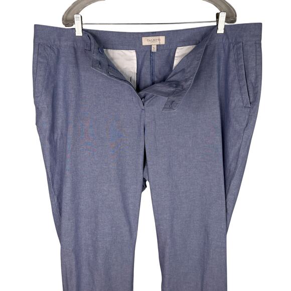 Talbots Plus Womens Pants 18W Light Blue Cotton Lightweight - Picture 3 of 11